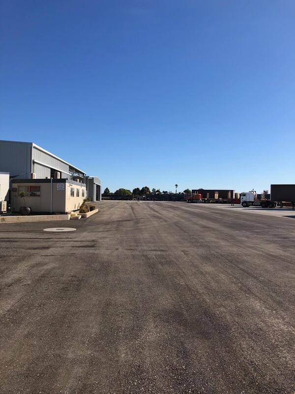 This is a photo of a hardstand driveway which is in the process of being installed by Yass Road Tek